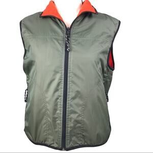 Free Tech Vest Zip Up Sleeveless Womens Green Fleece Size Small